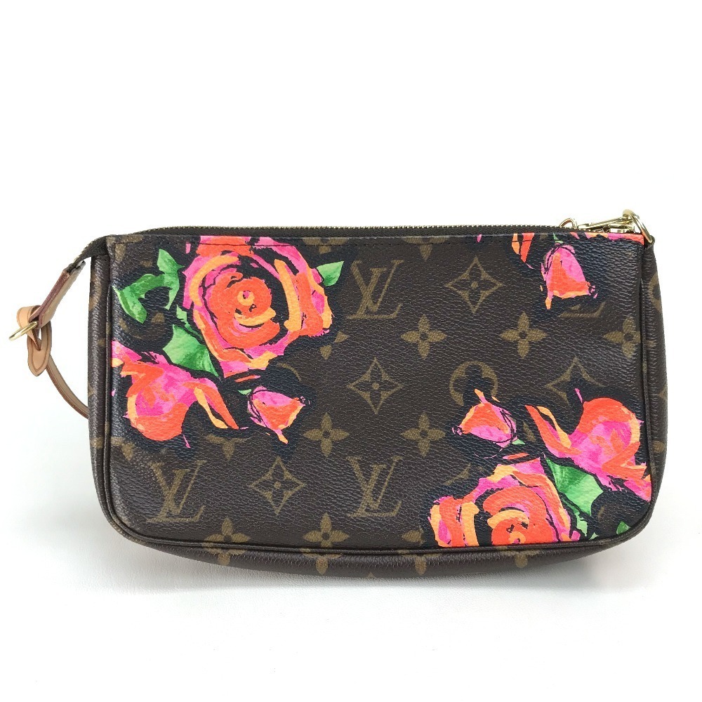 Louis Vuitton Monogram Rose Pochette Accessoire Bag Brown